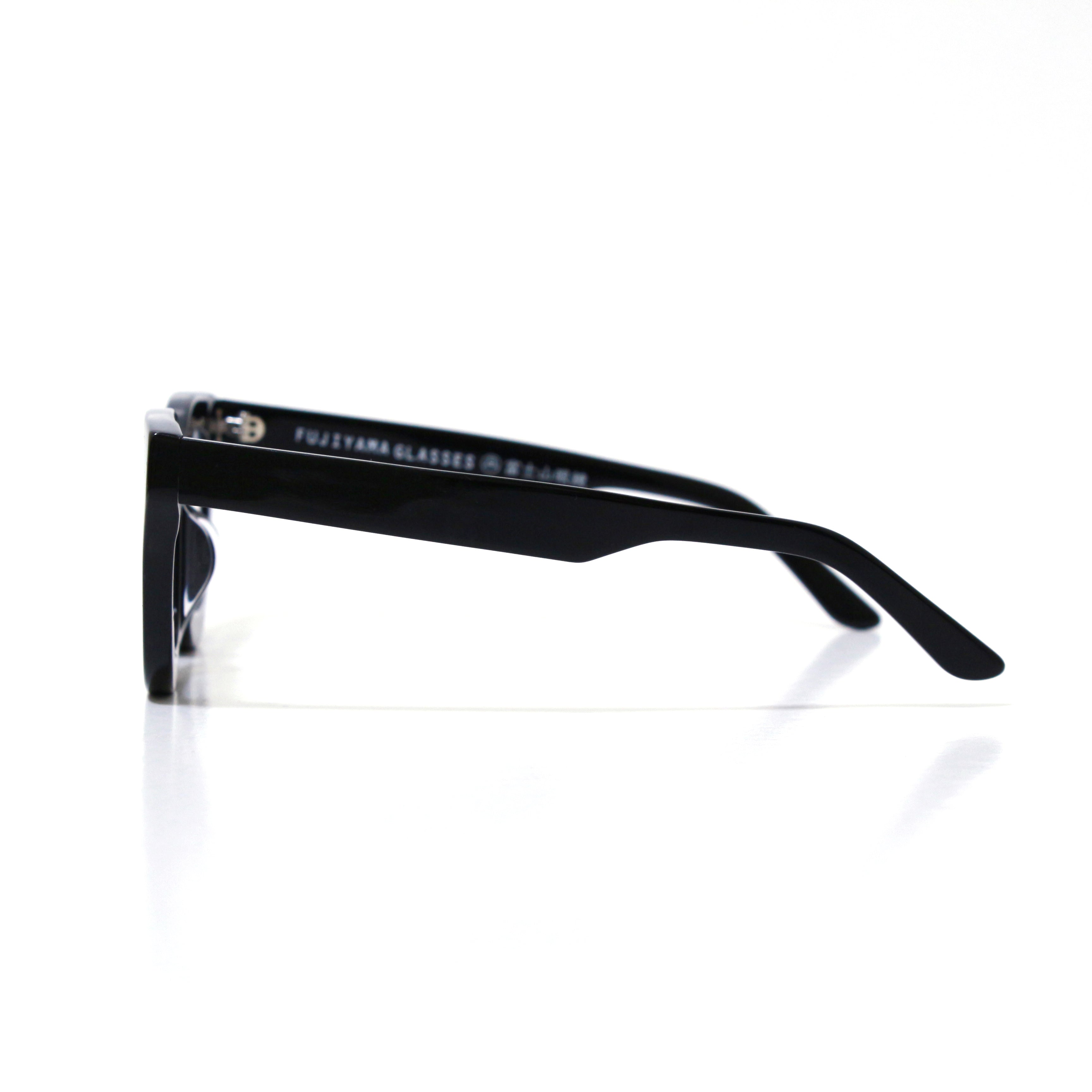 人気ショップ富士山眼鏡 オリジナル ゴース GHOSE 太セル 黒縁 スリムシェイプ BL サングラス/メガネ