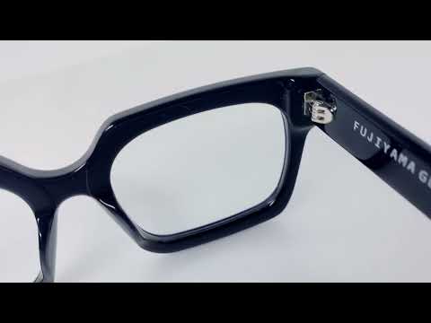 新品高品質富士山眼鏡 スクエア ビッグフレーム ピクセフ PIXEF 黒縁 クリア サングラス/メガネ